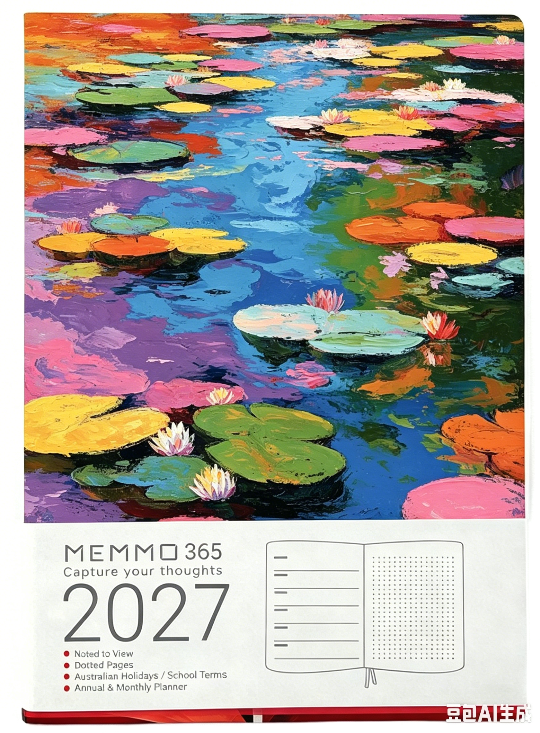 Memmo Memmo 2027 Luxe Diary - A5, Waterlilies