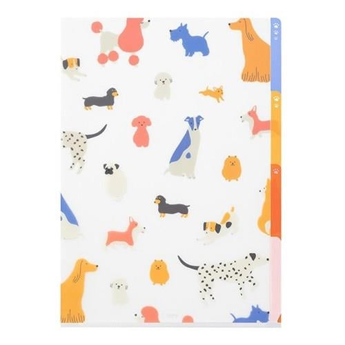 Midori Midori 3 Pocket Clear File - A4, Dogs