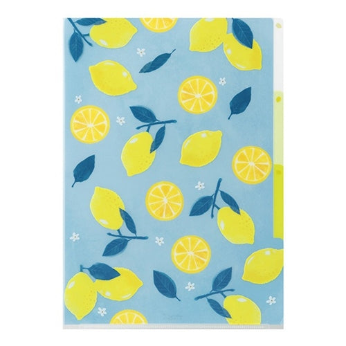 Midori Midori 3 Pocket Clear File - A4, Lemons