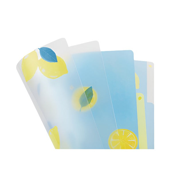 Midori Midori 3 Pocket Clear File - A4, Lemons