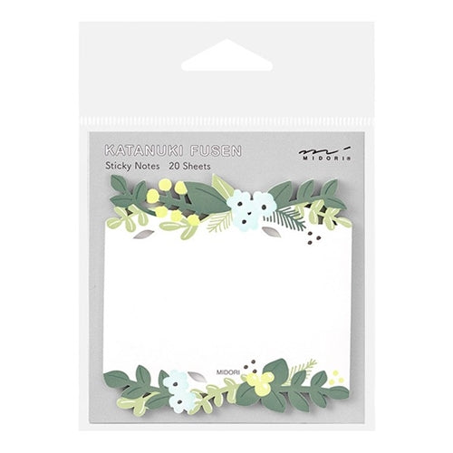 Midori Midori Die Cut Sticky Notes - Leaves
