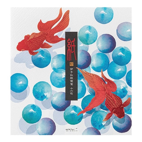 Midori Midori Kami Letter Set - Paper Series - Summer, Goldfish