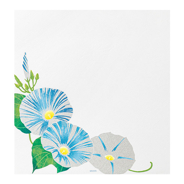 Midori Midori Kami Letter Set - Paper Series - Summer, Morning Glory