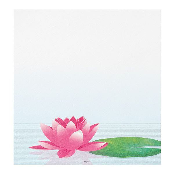 Midori Midori Kami Letter Set - Paper Series - Water Lily