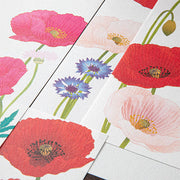 Midori Midori Kami Letter Set - Spring Series, Poppies
