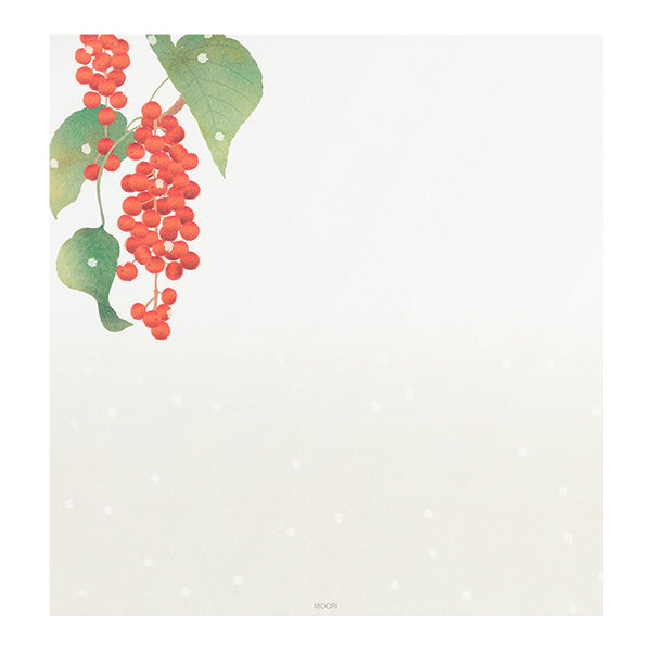 Midori Midori Kami Letter Set - Winter Series, Berries