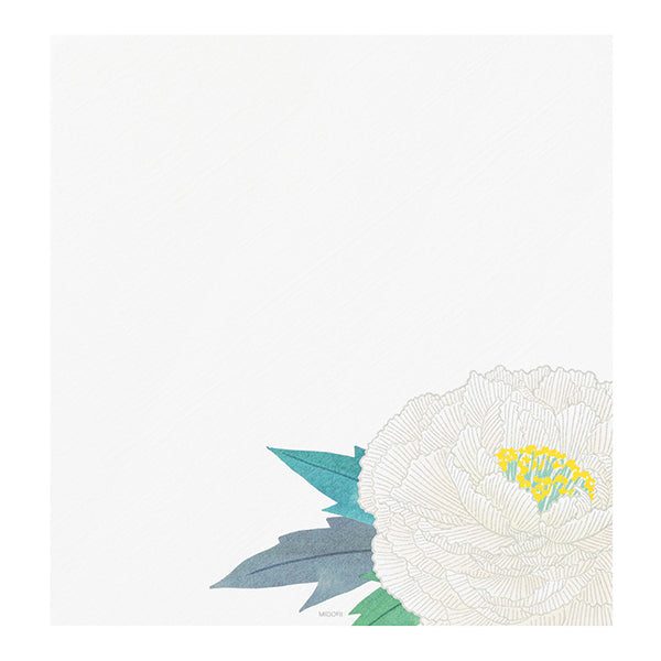 Midori Midori Kami Letter Set - Winter Series, Peony