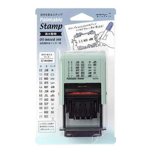 Midori Midori Rotating Date Stamp - Forest