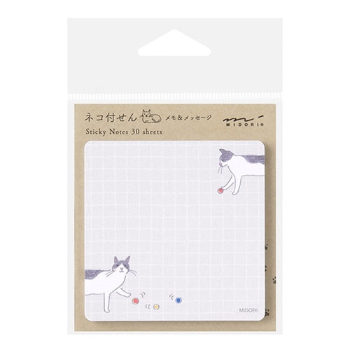 Midori Midori Sticky Notes - Cat & Ball