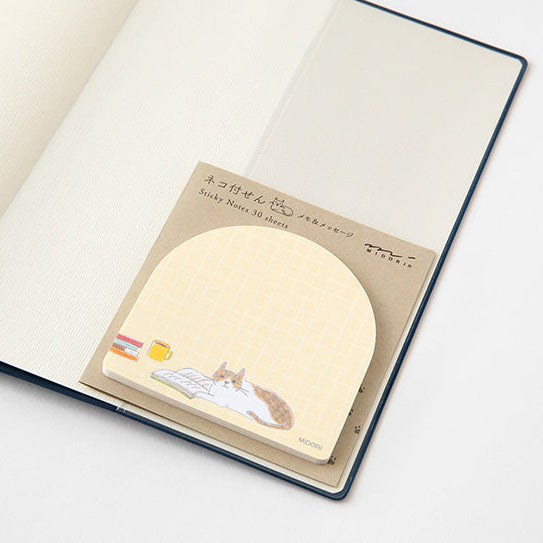 Midori Midori Sticky Notes - Cat & Books