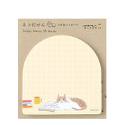 Midori Midori Sticky Notes - Cat & Books