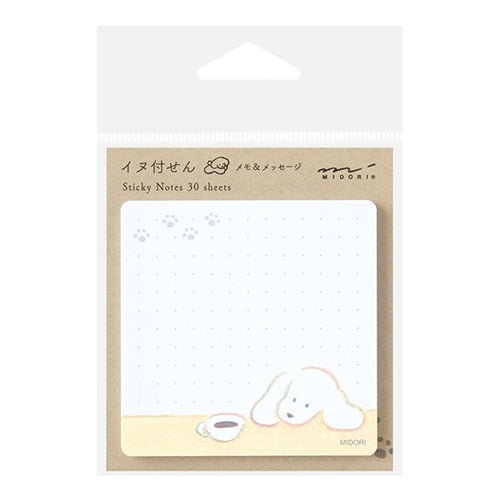 Midori Midori Sticky Notes - Dog & Coffee