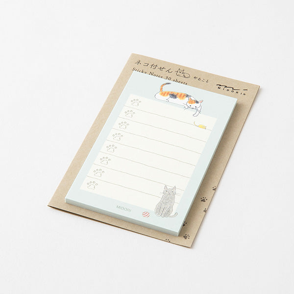 Midori Midori Sticky Notes - To Do List, Cats