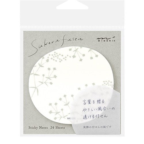 Midori Midori Translucent Sticky Note  - Small Flower