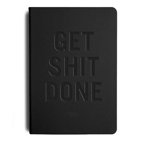 MiGoals 2026 MiGoals "Get Shit Done" Weekly Spread Diary - A5, Soft Cover, Black