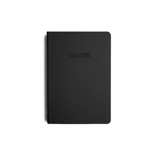 MiGoals MiGoals 2025 Softcover Diary - Week to Double Page, Large, Black