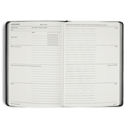 MiGoals MiGoals 2025 Softcover Diary - Week to Double Page, Large, Black