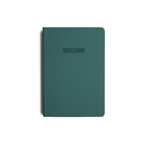 MiGoals MiGoals 2025 Softcover Diary - Week to Double Page, Large, Teal Green