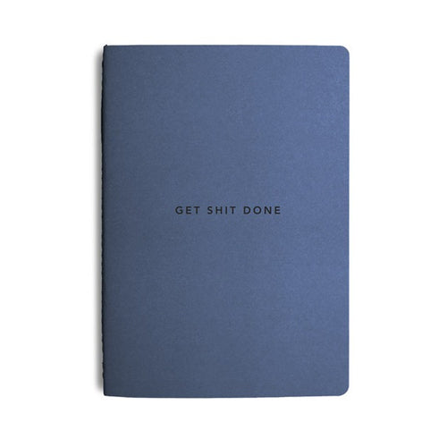 MiGoals MiGoals Get Shit Done Notebook - A5, Minimal, Elemental Blue