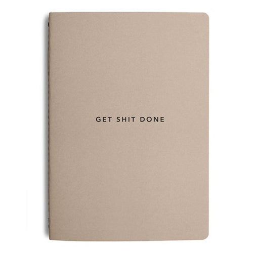 MiGoals MiGoals Get Shit Done Notebook - A5, Minimal, Sand