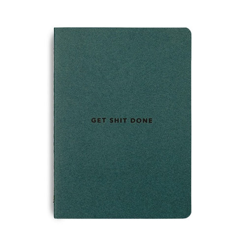 MiGoals MiGoals Get Shit Done Notebook - A5, Minimal, Teal