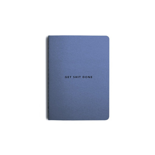 MiGoals MiGoals Get Shit Done Notebook - A6, Minimal, Elemental Blue