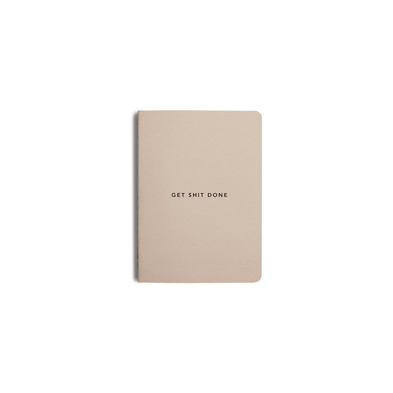 MiGoals MiGoals Get Shit Done Notebook - A6, Minimal, Sand