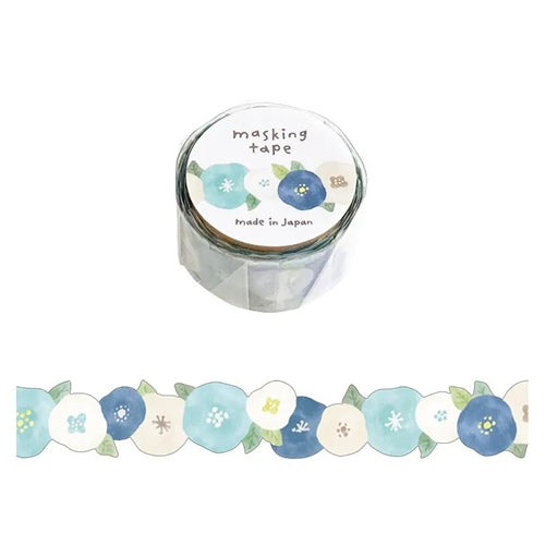 Mindwave Mindwave Die-Cut Washi Tape - Blue Flowers