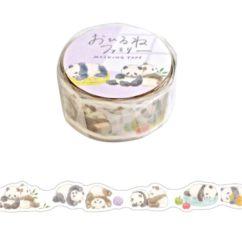 Mindwave Mindwave Die-Cut Washi Tape - "Ohirune" Series, Panda Family