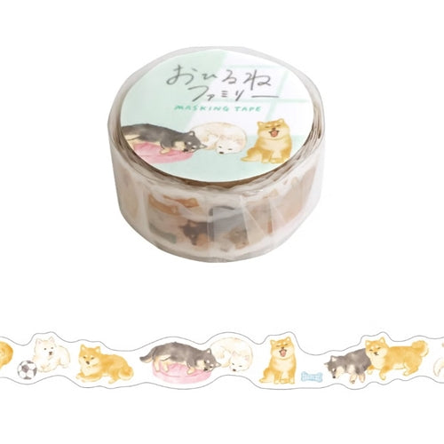 Mindwave Mindwave Die-Cut Washi Tape - "Ohirune" Series, Shibu Family