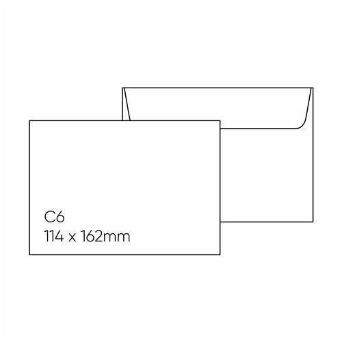 Mohawk Via C6 Envelope (114x162mm) - Via Linen Pure White, Pack of 10