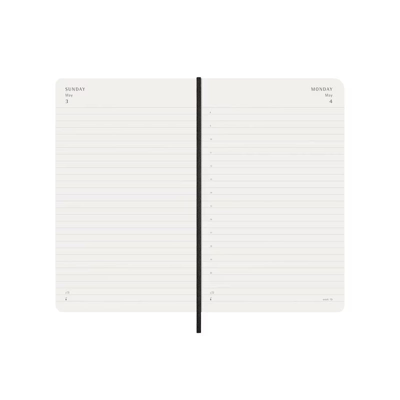 Moleskine 2026 Moleskine 12-Month Daily Diary - Large, Soft Cover, Black