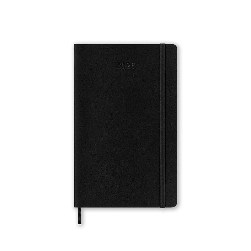 Moleskine 2026 Moleskine 12-Month Daily Diary - Large, Soft Cover, Black