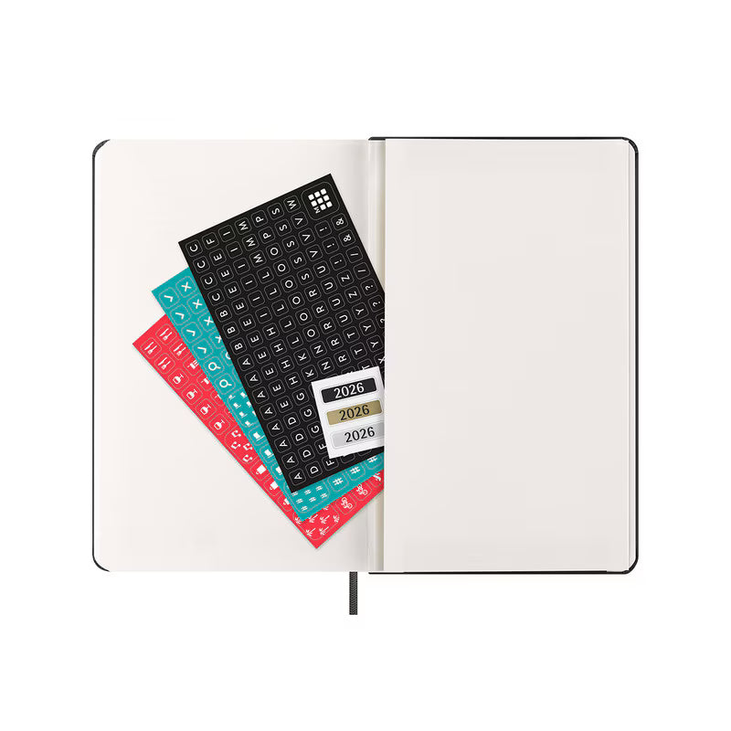 Moleskine 2026 Moleskine 12-Month Weekly Horizontal Diary - Large, Hard Cover, Black