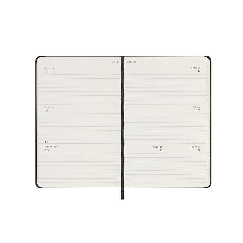 Moleskine 2026 Moleskine 12-Month Weekly Horizontal Diary - Pocket , Hard Cover, Black