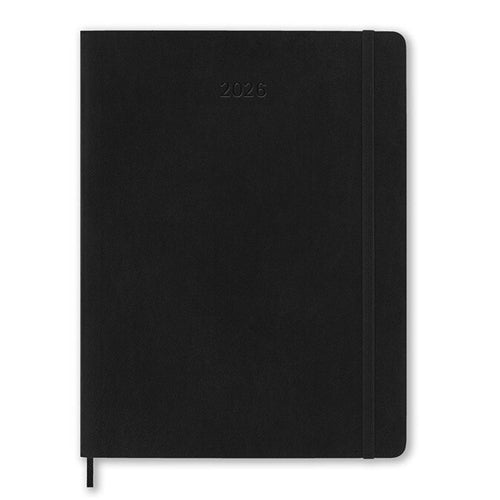 Moleskine 2026 Moleskine 12-Month Weekly Notebook Diary - Extra Large, Soft Cover, Black