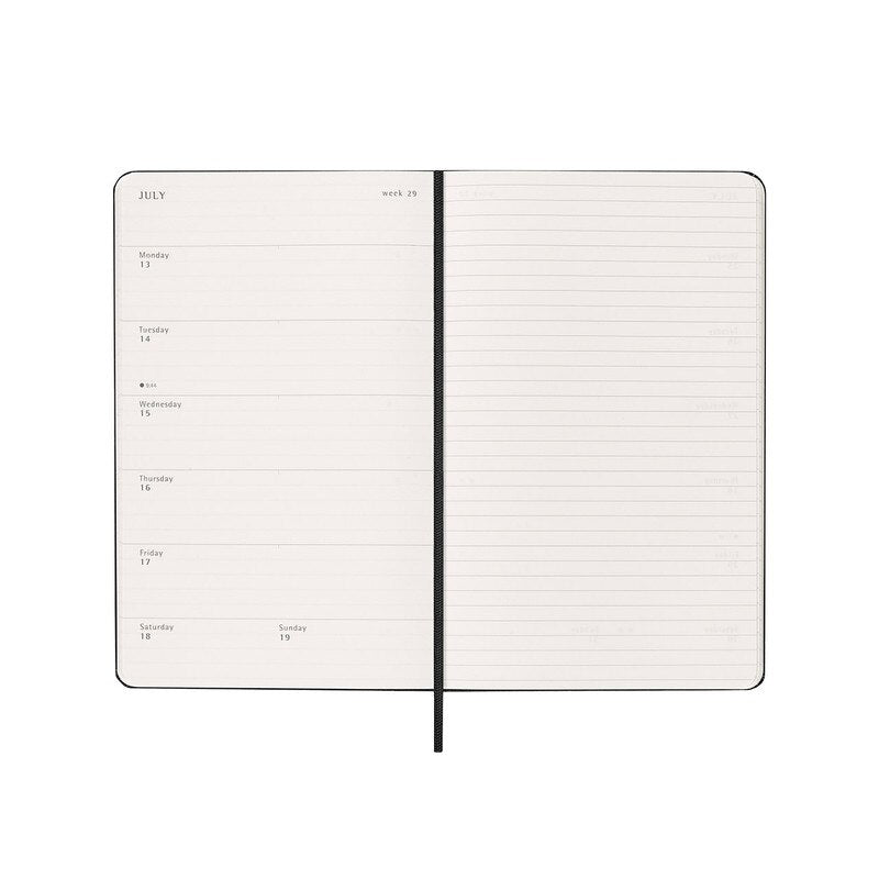 Moleskine 2026 Moleskine 12-Month Weekly Notebook Diary - Large, Hard Cover, Black