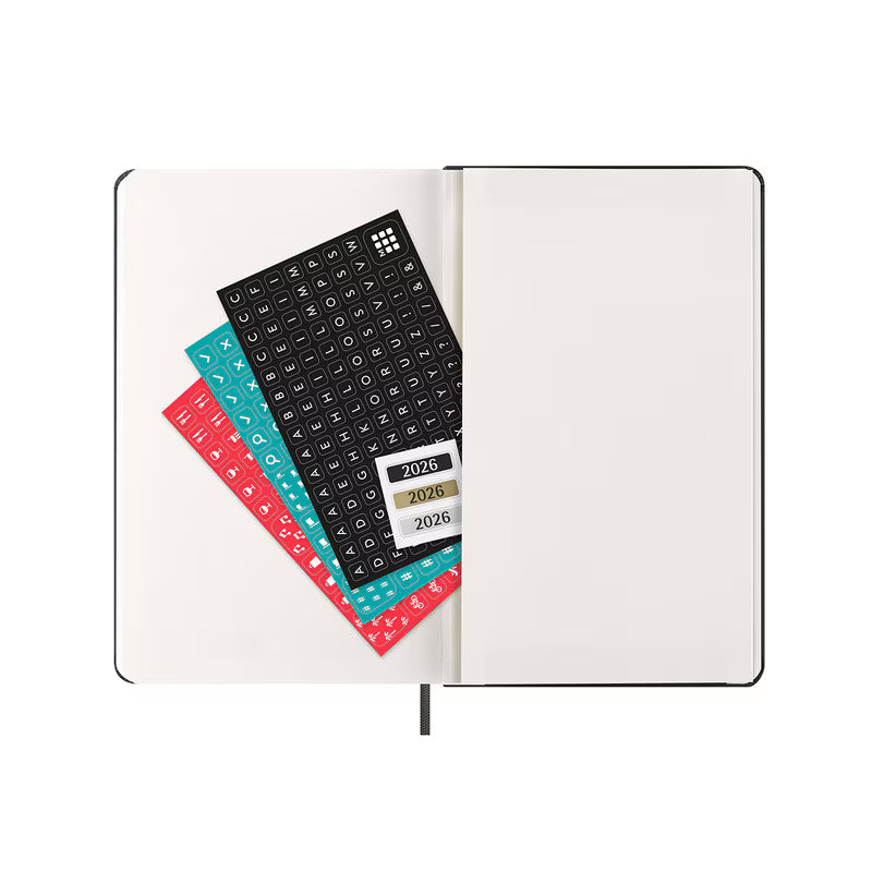 Moleskine 2026 Moleskine 12-Month Weekly Vertical Diary - Large, Hard Cover, Black
