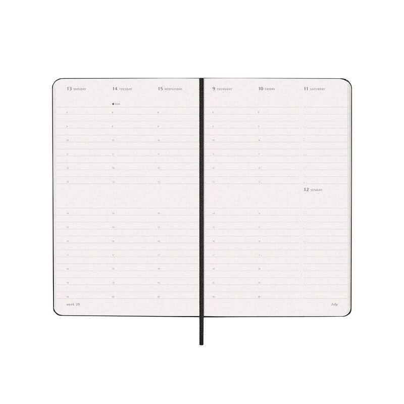 Moleskine 2026 Moleskine 12-Month Weekly Vertical Diary - Large, Hard Cover, Black