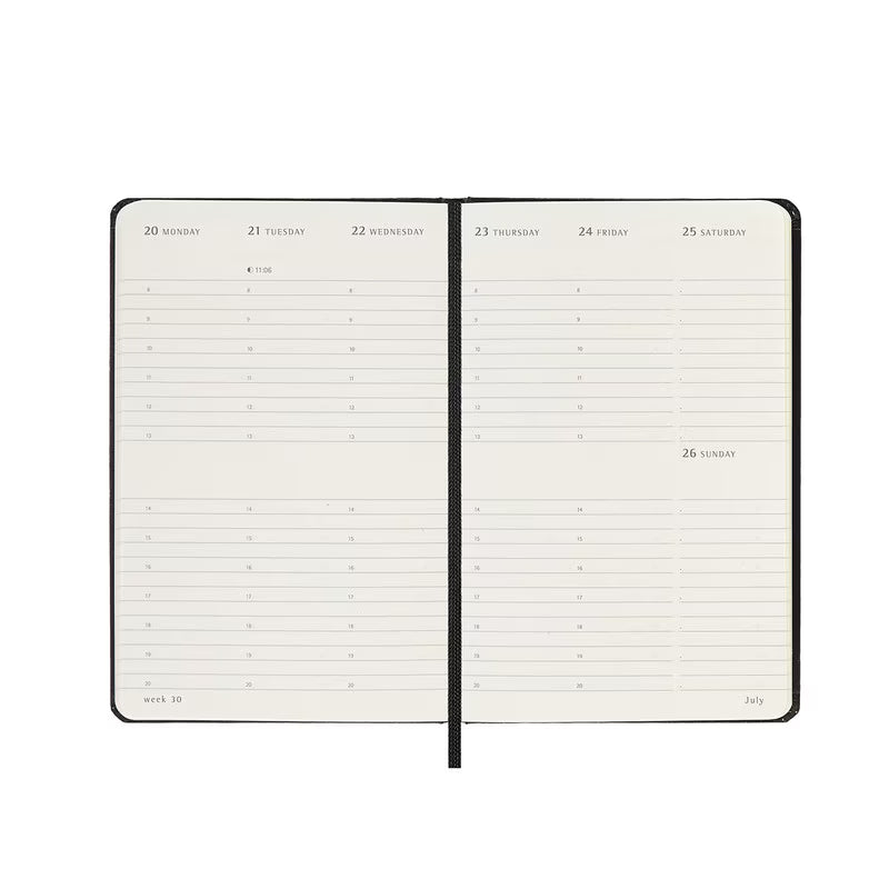 Moleskine 2026 Moleskine 12-Month Weekly Vertical Diary - Pocket, Hard Cover, Black