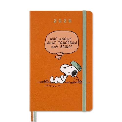 Moleskine 2026 Moleskine "Snoopy Tomorrow" 12-Month Weekly Notebook Diary - Large, Hard Cover