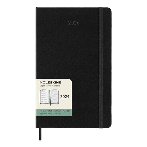 Moleskine Moleskine 2024 Hardcover Diary - Weekly Notebook, Large, Black