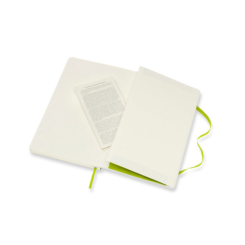 Moleskine Moleskine Soft Cover Notebook - Plain, Large, Lemon Green