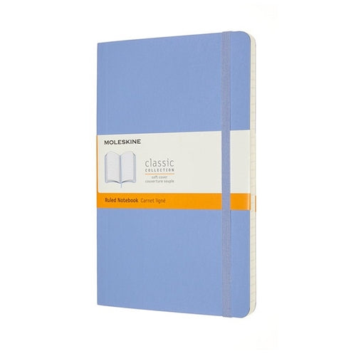 Moleskine Moleskine Soft Cover Notebook - Ruled, Large, Hydrangea Blue