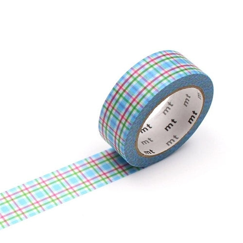 MT MT Tape Single Roll - Checkered Blue