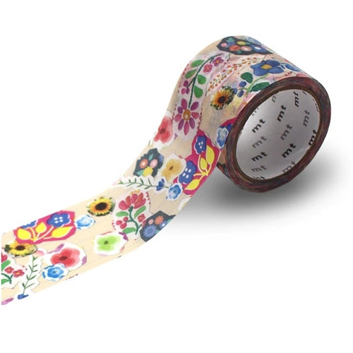 MT MT Tape Single Wide Roll - Flower Sticker Collage