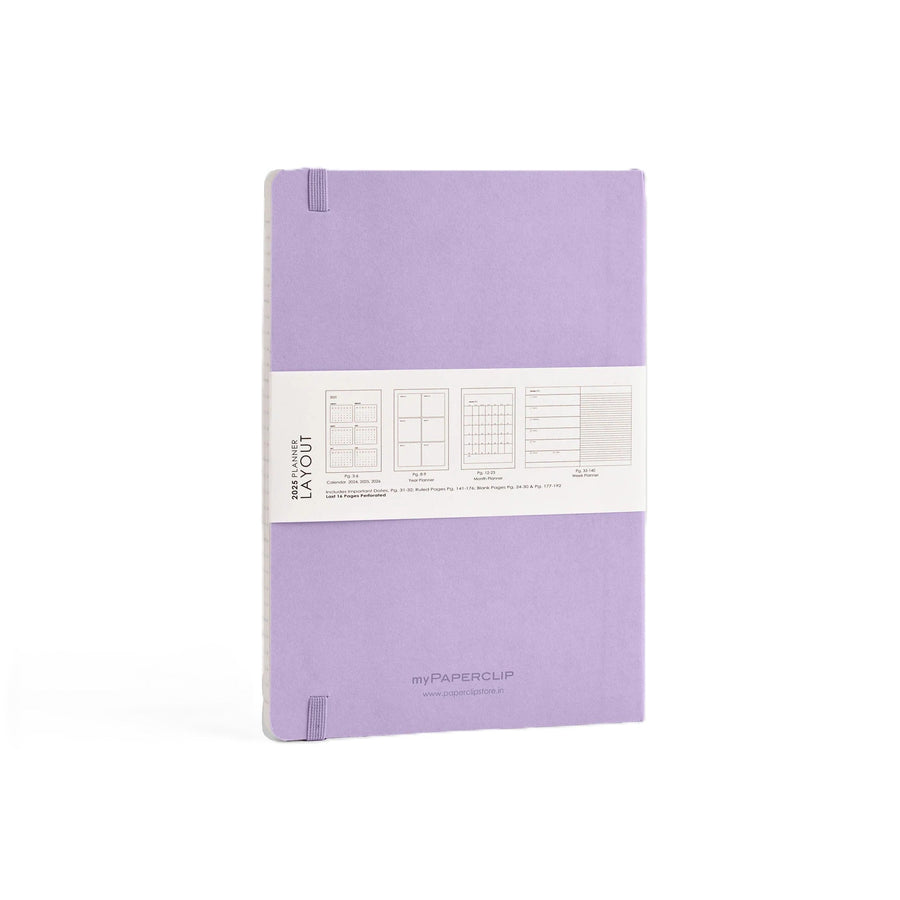 myPaperclip 2026 myPAPERCLIP Weekly Planner + Notebook - A5, Softcover, Lilac