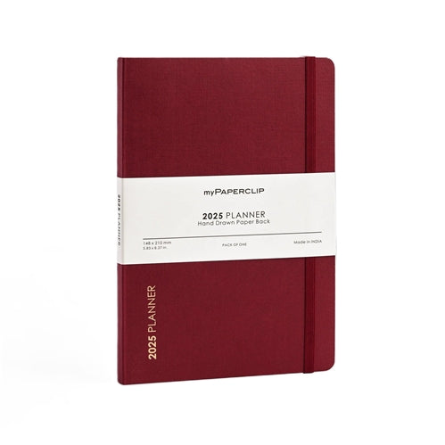 myPaperclip 2026 myPAPERCLIP Weekly Planner + Notebook - A5, Softcover, Raspberry