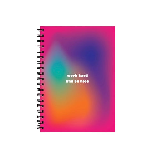 myPaperclip Tiger Notes Blurred Series Notebook - B5, Spiral, Ruled, Work Hard Be Nice