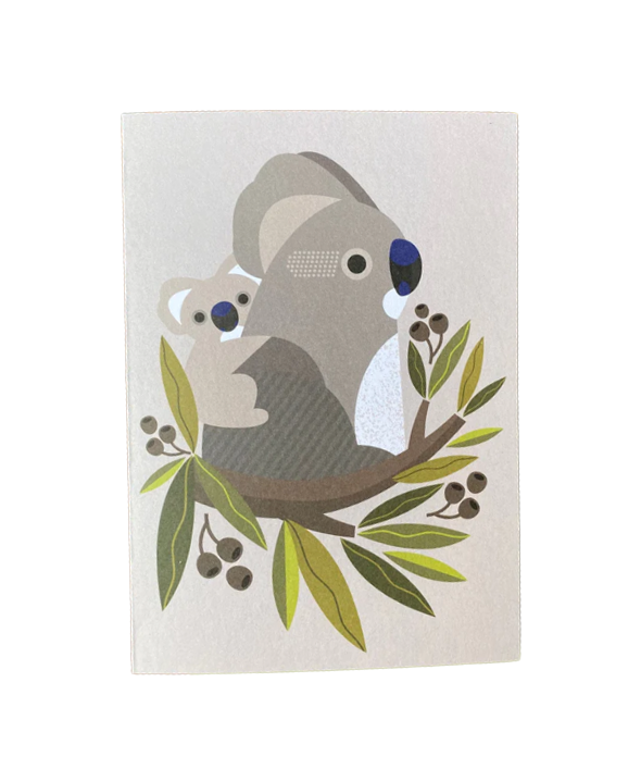 Natalie Marshall Little Hello Studio Greeting Card - Koala Leaves